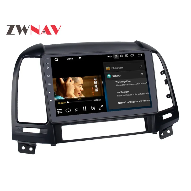Flash Deal Android 8.0 4+32GB 8 Core Car DVD Player GPS Navigation Headunit IPS Screen For Hyundai Santa Fe 2006-2012 Car Radio 2 din 8