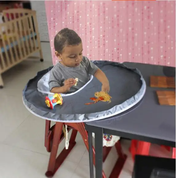 Baby Feeding Chair Mat Seat Pad Preventing Baby From Throwing Food Large Waterproof Kids Apron Anti-leakage Bib Feeding Cloth - Цвет: Светло-желтый