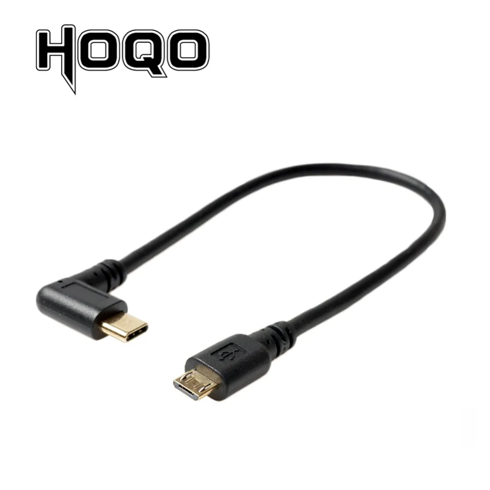 الذكور/الإناث المصغّر USB إلى نوع C زاوية الحق USB C إلى مايكرو B مزامنة البيانات تهمة الطاقة وصلة كابل ل المحمول HDD Mp4 Carema ل