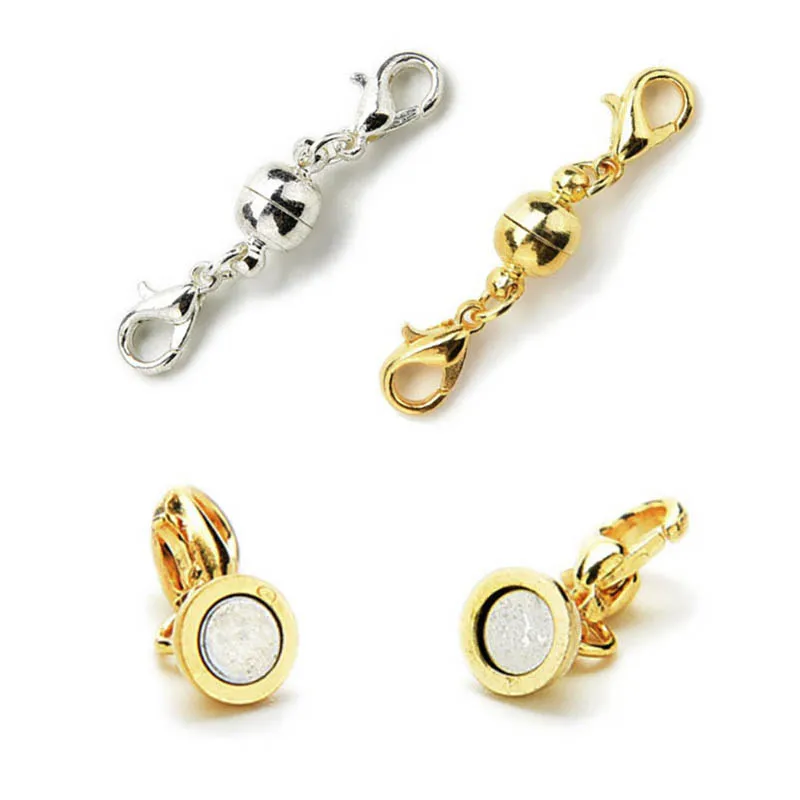 5pcs Silver Flower Magnetic Clasps Connectors Finding for Jewelry DIY Making