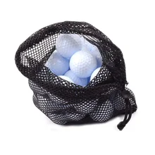 Sports Balls Storage Pouch Golf Nylon Mesh Nets Bag Tennis Hold up to 45 Balls Holder golf Closure Training Aid
