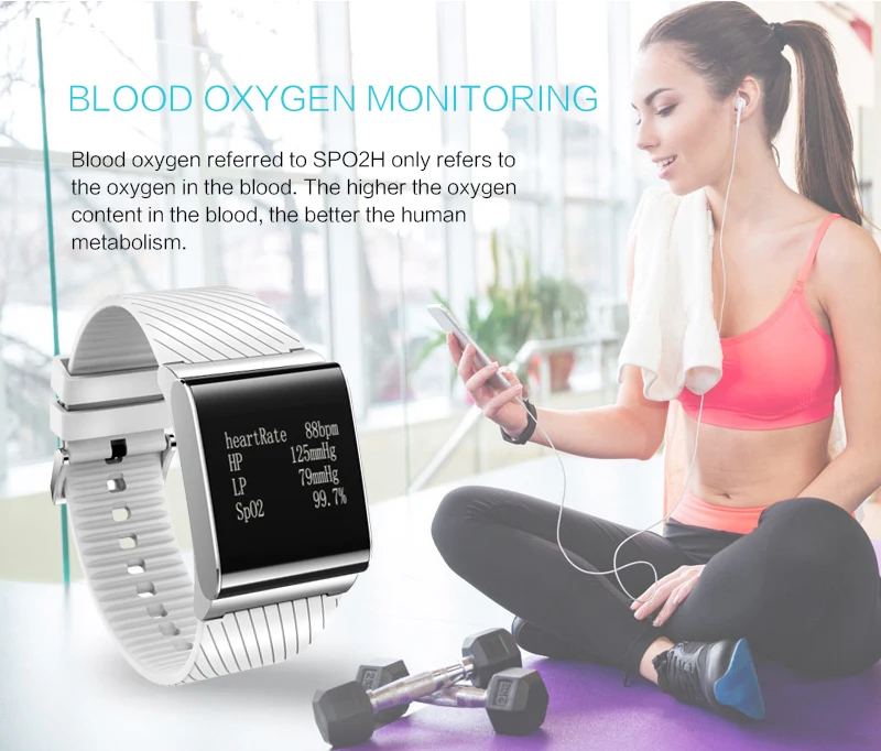 HLTON смарт-браслеты Bluetooth трекер физической активности сердечного ритма калорий крови кислородный монитор смарт-браслет