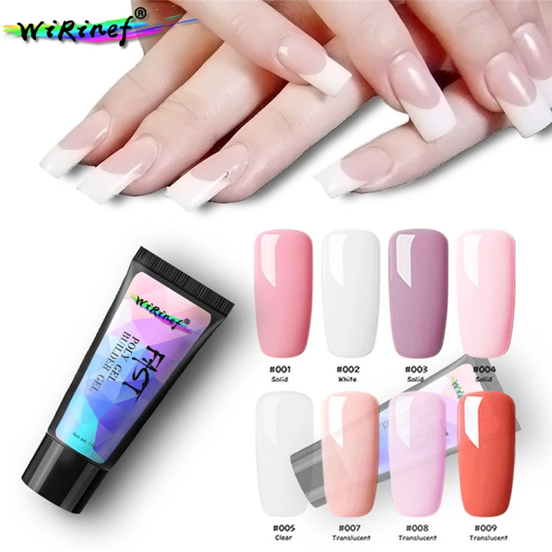 

13g 8 Colors Polygel Nail Art French Nail Clear Long-Lasting Crystal Gel Cream Fast Extension UV LED Builder Gel Tips