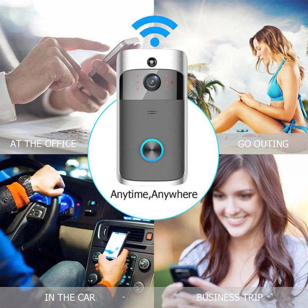

New Arrival Home Smart Waterproof 600M Wireless Doorbell Camera WiFi Remote Video Door Intercom IR Security Bell AC #293486