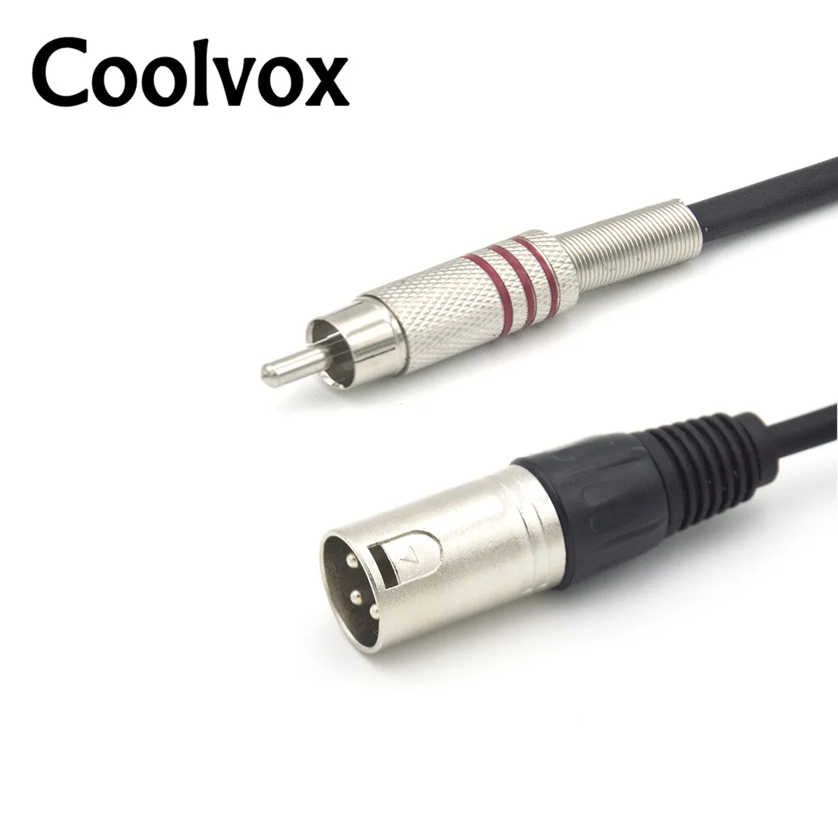 Защитный аудиокабель Coolvox с RCA на двойной XLR 3 контактный Штекерный аудио кабель