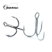 Bammax Fishing Hook 5pcs 1# 2# 4# 6# Treble  Hooks Sharp Anchor Hook High Carbon Steel Sharpened Triple Hook Fishing Tackle