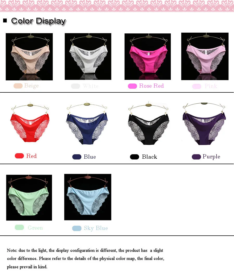 S- XXL 2017 New Women's Sexy Lace Panties Seamless Cotton Breathable Panty Transparent Hollow Briefs Plus Size Girls Underwear Intimates 08