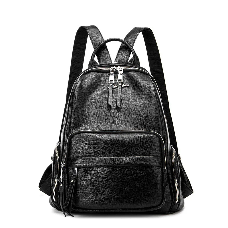 Women's Backpacks Leather Female Backpack Women Schoolbag For Girls ...