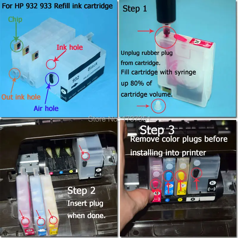 HP 932 933 instructions
