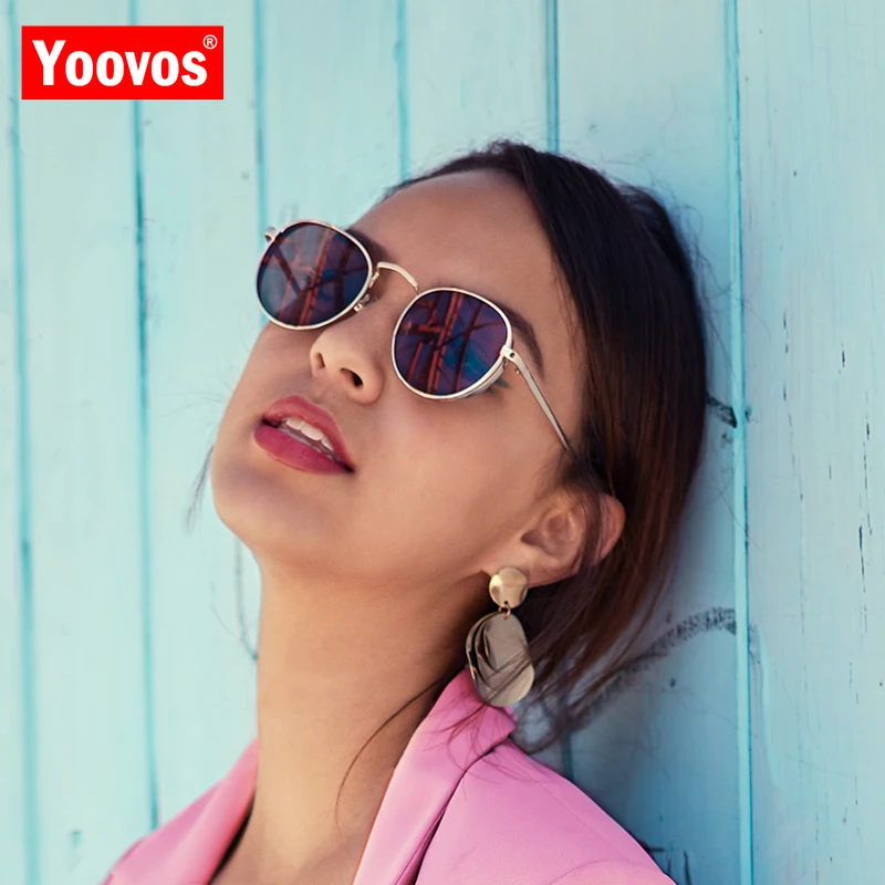 

Yoovos 2019 Classic Round Sunglasses Women New Arrival Glasses Vintage Street Beat Shopping Mirror Gafas De Sol Mujer UV400