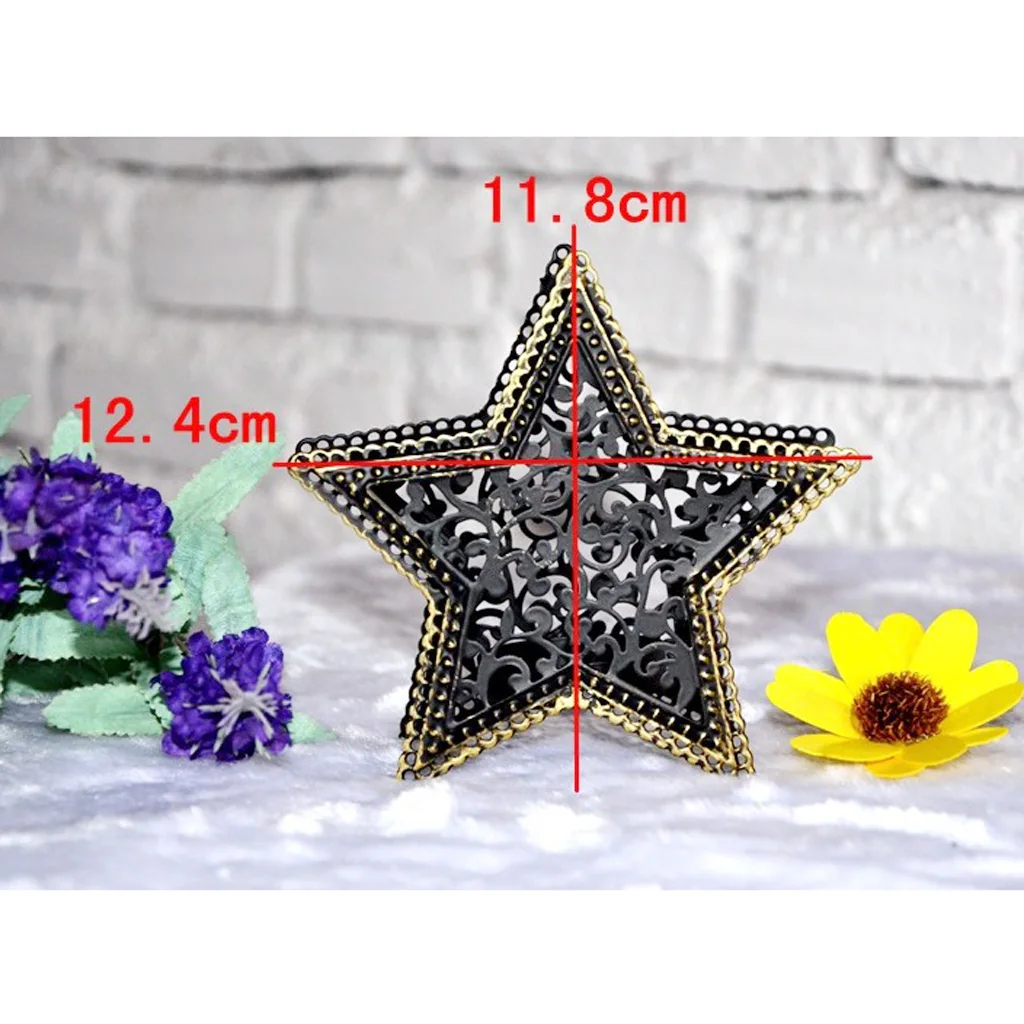Retro Moroccan 3D Hollow Candle Holder Mood Light Tea Light Candlestick Candelabras Lantern Home Garden Lawn Patio Decorations