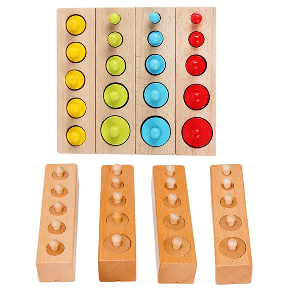 

Children Colorful Cylindrical Socket Family Educational Sensory Training Toy