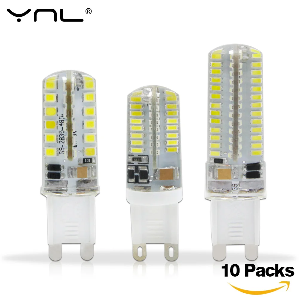 YNL 10 шт. лампада G9 светодиодный светильник 220В 3 Вт 2 Вт 220 SMD 3014 2835 угол луча Luz Bombillas Lampadas de G9 светодиодный светильник лампы