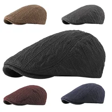Женские мужские шапки береты зимние мужские однотонные винтажные регулируемые шапки Gatsby Peaked cap Берет Шляпа на зиму осень шляпы