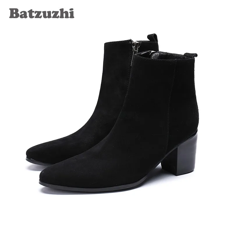 mens black suede dress boots