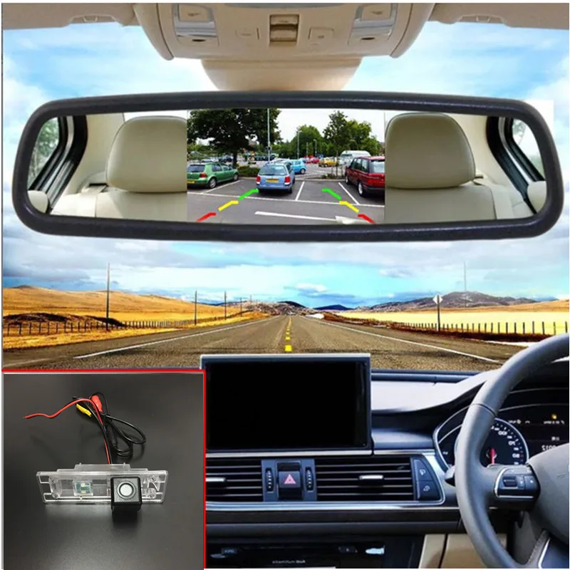 

2in 1 Auto Parking Assistance System Car Rear View Camera + 5inch TFT LCD Car Mirror Monitor For Mini Cooper R55 R56 R57 R60 R61