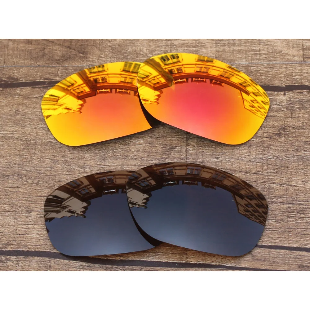 

Vonxyz 2 Pairs Ruby Mirror & Bronze Brown Polycarbonate Replacement Lenses for-Oakley Pit Bull Frame