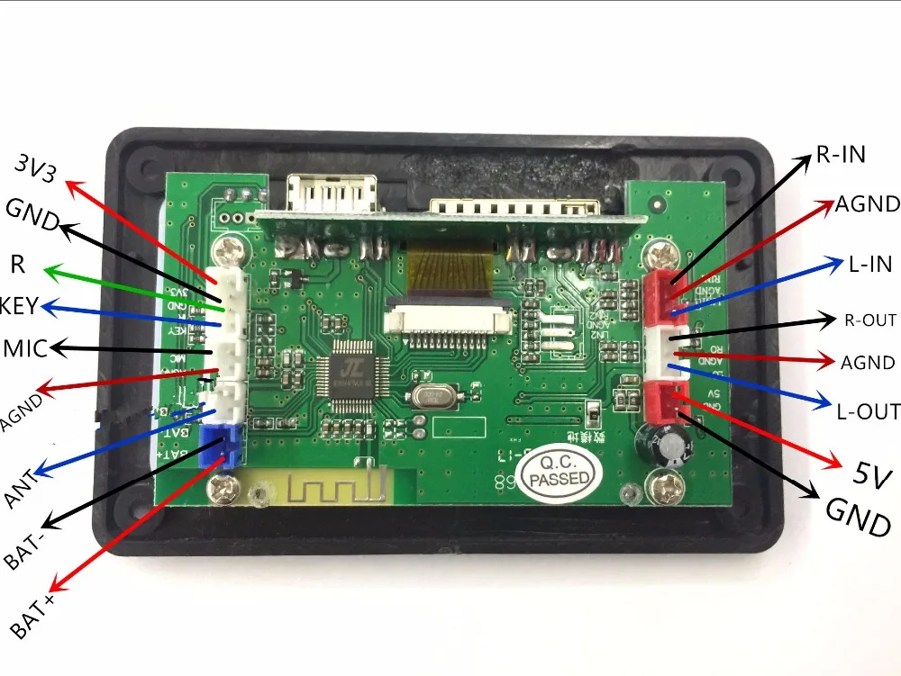 5 в lcd MP3 декодер плата Bluetooth 4,2 аудио приемник APE FLAC WMA WAV декодирование Поддержка записи радио лирика дисплей