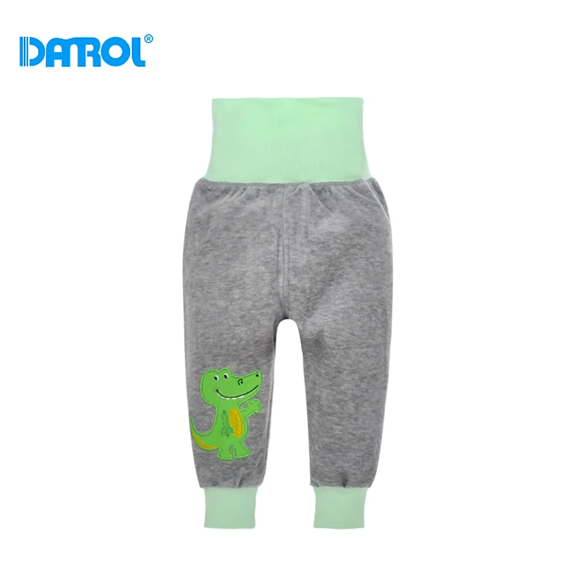 9M 24M Cotton Baby Boy Clothes Elastic Full Length Baby Pants High