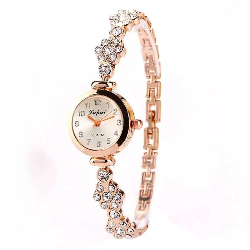 

New Fashion Rhinestone Watches Women Luxury Brand Alloy Bracelet Watches Ladies Quartz Dress Watches reloj mujer Clock