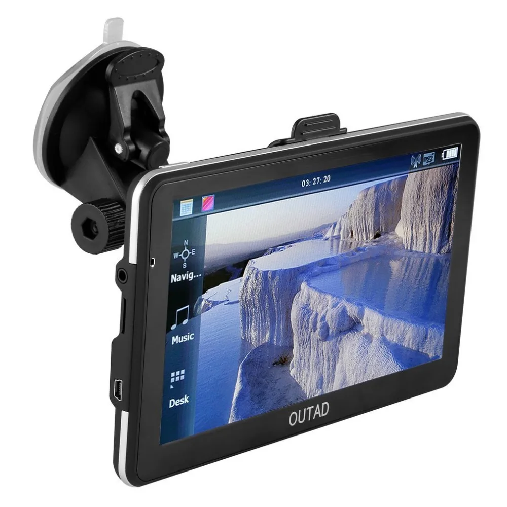 

718N 7 inch LCD Capacitive Screen Display US Map GPS Navigation with 8G Memory Card High-sensitivity Receiver Module
