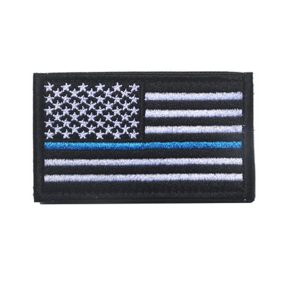 3D высокого качества Вышивка Патчи контуры и крючок Шевроны американского флага нашивка на одежду Флаг США нашивки повязки значки