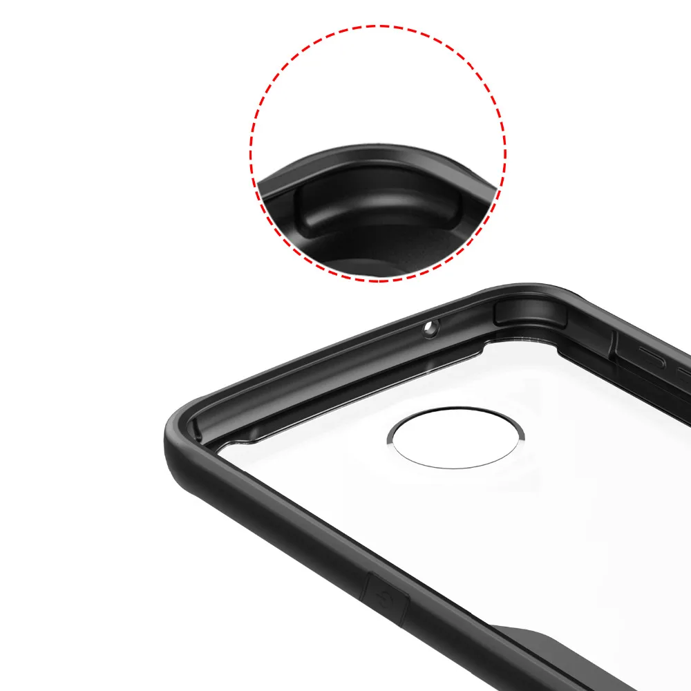 For Motorola Moto Z3 Play Case Soft Silicone+Transparent PC Armor Protective Back cover Case for MOTO Z3 Play phone Shell Capa