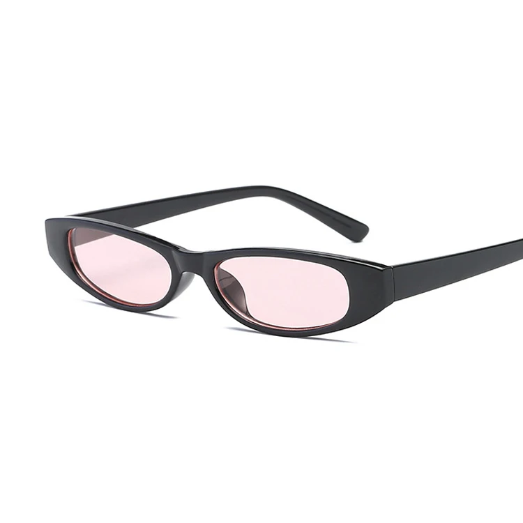 Маленькие квадратные солнцезащитные очки, женские брендовые дизайнерские узкие солнцезащитные очки, женские мужские черные Винтажные Солнцезащитные очки для женщин и мужчин, UV400 - Цвет линз: BlackPink
