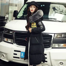 Модные зимние пуховые пальто с натуральным лисьим воротником, верхняя одежда, женские белые пуховики на утином пуху, Новая коллекция осень-зима