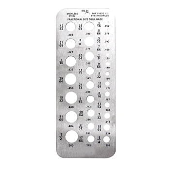 

29 Sizes Index Stainless Steel Drill Gauge Bolt Wire Diameter Size Bit Gauge