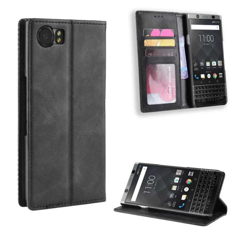 

For Blackberry Keyone case with magnet leather flip stand phone case for Blackberry Key One cover Bag