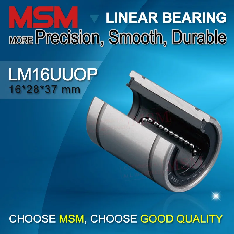 MSM Open Type Linear Bearings 8pcs/lot LM16UUOP Shaft Ball Bushings