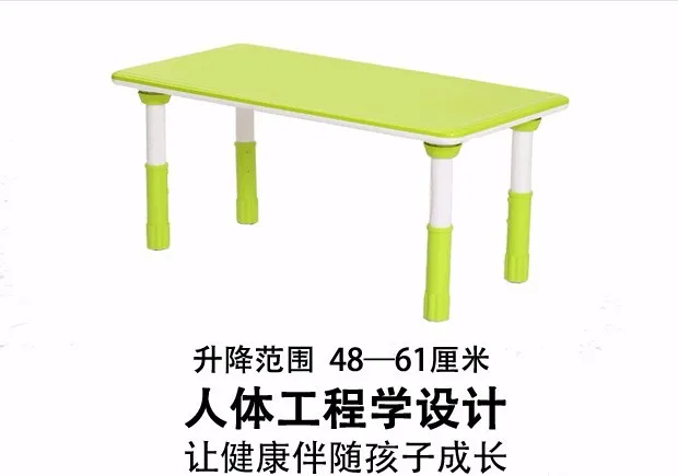 Пластиковые наборы детской мебели детские стулья+ стол для учебы Портативный Регулируемый 60*60*120 см дешевые разноцветные Новые Горячие