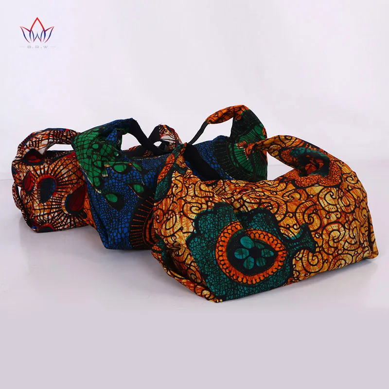 Высокое качество настоящая восковая Ткань для шитья африканская Женская модная восковая печать сумочка Джокер Полная подкладка африканские сумки BRW WY080