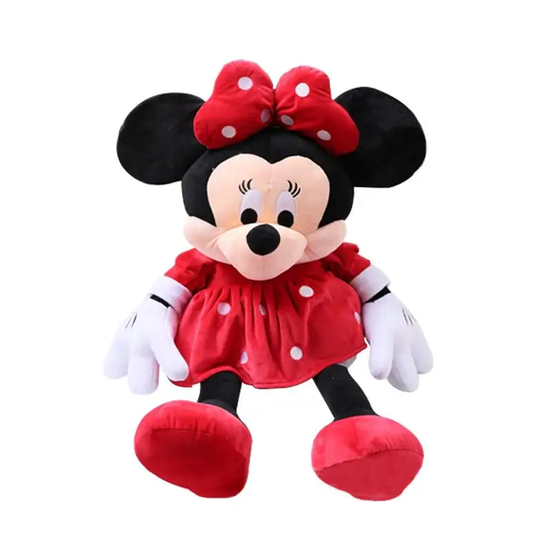 1 шт. 28 см милый классический Микки Красный Минни и розовый Минни плюшевые игрушки мягкие милые куклы животных для детей подарок на день рождения - Цвет: red Minnie