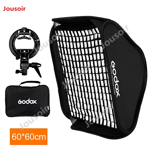 Godox-24-24inch-60-60cm-Honeycomb-Grid-Softbox-S-type-Bracket-Mount-Bowens-Mount-Kit-for