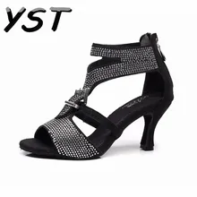 Новинка; женская обувь для латинских танцев; Обувь для бальных танцев; обувь для сальсы; женская обувь для вечеринок; обувь для танго и самбы; сандалии на высоком каблуке 7,5 см