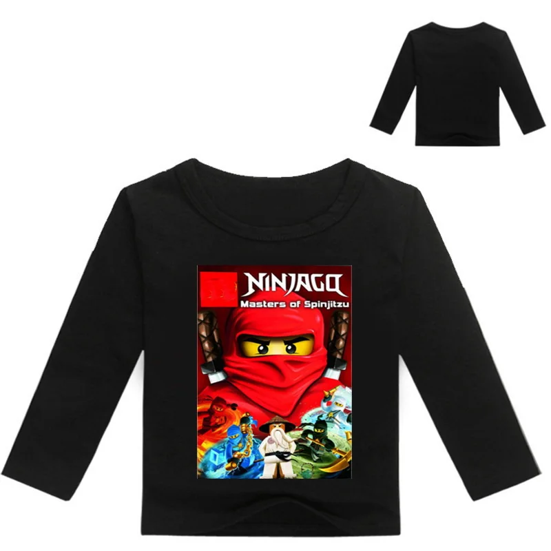 Boys Clothing Ninja Ninjago Cartoon Kids Long Sleeves T-shirt Movie Print T shirt Tees Boy Girls children Tops Kid Costume