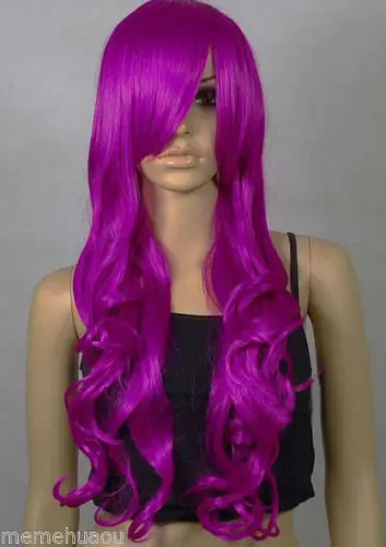 N1847 Purple Wavy Long Cosplay Wig |