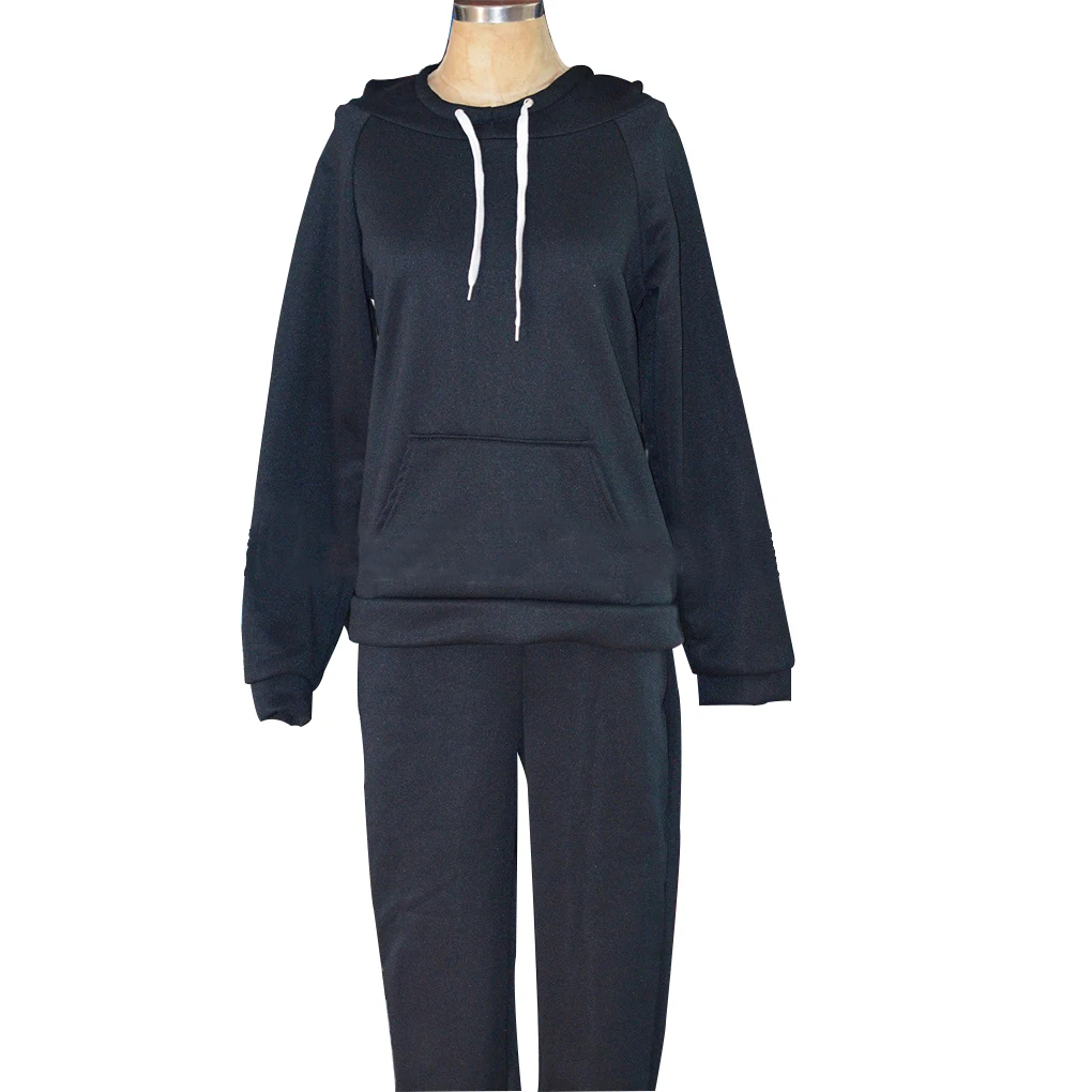 Popular Women Jogger Outfit Matching Sweat Suits Long Sleeve Sweatpants