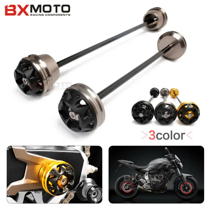 Передние и задние слайдеры оси вилки мотоцикла защита от ударов для Yamaha MT07 MT 07 FZ07