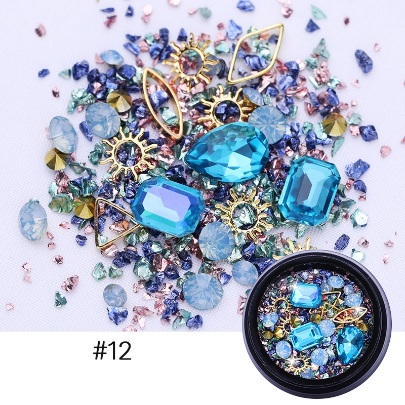 1 коробка разноцветные Стразы для ногтей 3D хрустальные камни для украшения ногтей Diy Дизайн Маникюр бриллианты