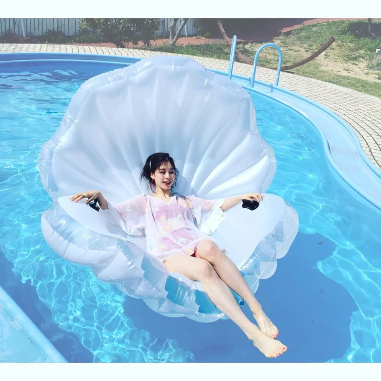 Прозрачный Надувной Sea Shell clam shell плавательный бассейн игрушки для взрослых и детей Large130 * 170*1 с pumper