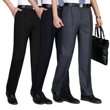 Мужские брюки тонкий весна осень сплошной цвет прямой Большой размер костюм брюки человек 918