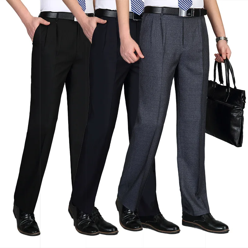 

Men pants Slim spring autumn Solid color Straight Large size Suit pants Man 918