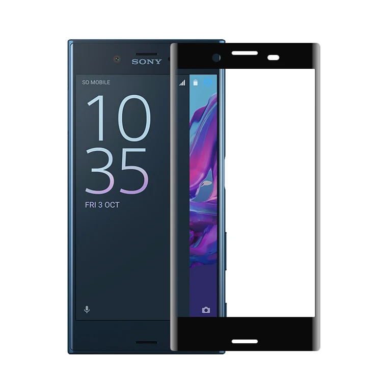 3D изогнутое полное покрытие из закаленного стекла для sony Xperia XZ Premium E5563 XZ F8332 XC F5321 Взрывозащищенная защитная пленка - Цвет: Black