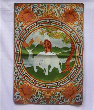 

Collectible Traditional Tibetan Buddhism in Nepal Thangka of Buddha paintings ,Big size Buddhism silk brocade painting p002591