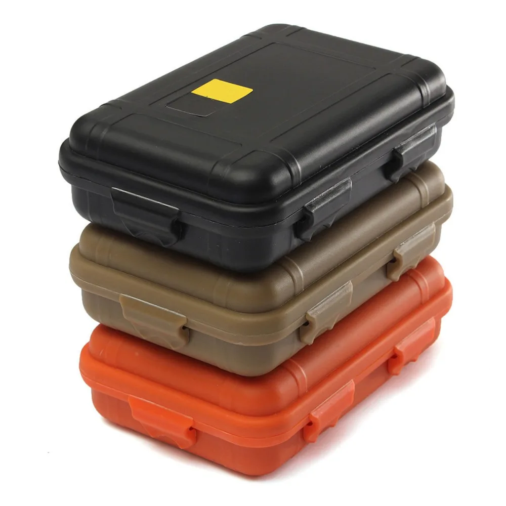 

Outdoor Shockproof Waterproof Boxes Survival Airtight Case Holder For Storage Matches Small Tools EDC Travel Sealed Containers