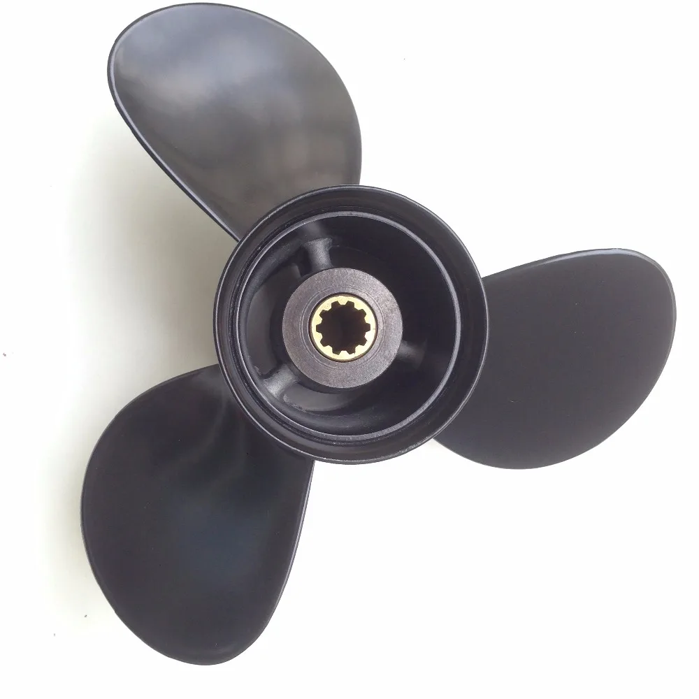 

free shipping 9.9 X 12 For 20HP 30hp tohatsu propeller Aluminium TOHATSU Propeller outboard boat motors 10 tooth spline