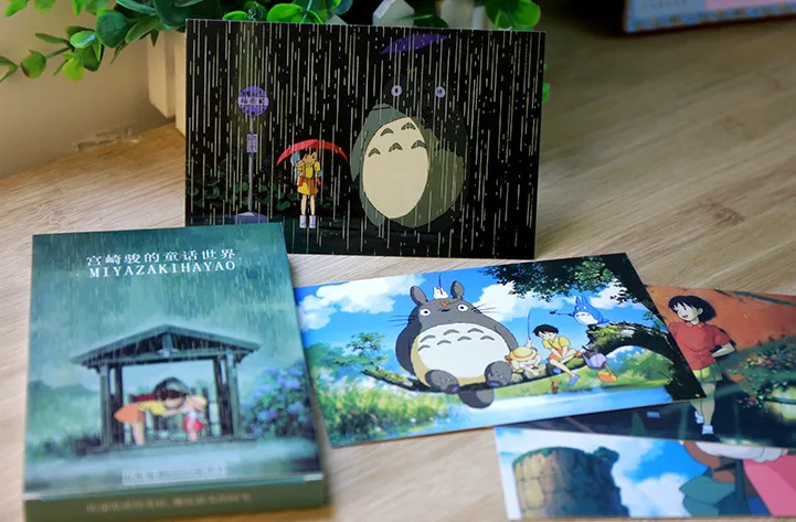30 листов/Упаковка Мода Хаяо Миядзаки масляная открытка-картина Хаяо Миядзаки открытка s поздравительные бумажные открытки канцелярские подарки